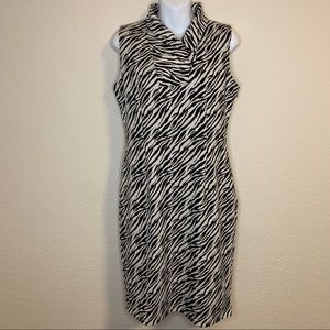 Calvin Klein Zebra Stripe Shift Dress - Small